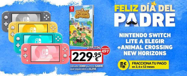 Oferta Nintendo Switch Lite por el Da del Padre en GAME.