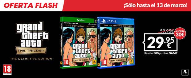 Grand Theft Auto: The Trilogy - The Definitive Edition de oferta flash en GAME