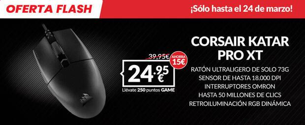 Ratn Corsair Katar Pro XT de oferta en GAME por tiempo limitado