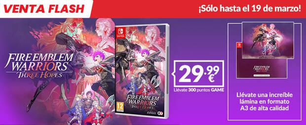 Fire Emblem Warriors: Three Hopes de oferta en GAME por tiempo limitado con lmina A3 de regalo