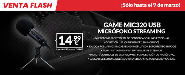 GAME MIC320 por 14,99 euros en una nueva Oferta Flash GAME