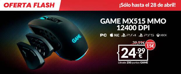 Raton gaming GAME MX515 de Oferta Flash en GAME.