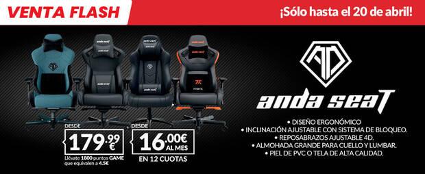 Oferta GAME en sillas gaming cuatro modelos a elegir