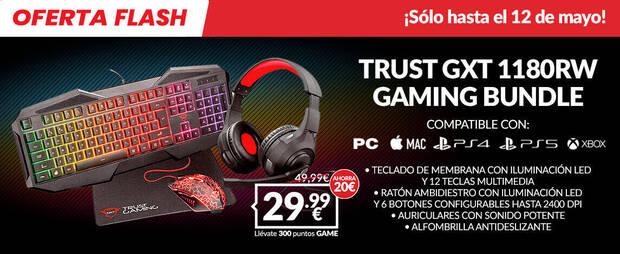 Compra el TRUST GXT 1180RW GAMING BUNDLE 4 IN 1 LED MULTICOLOR en oferta en GAME