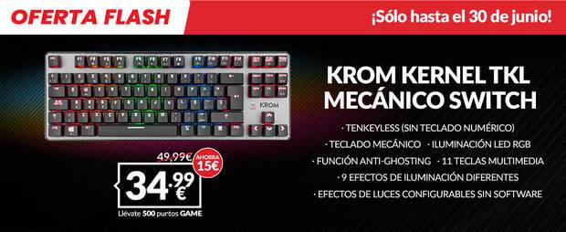 Teclado KROM KERNEL SWITCH RED RGB en GAME a precio de oferta