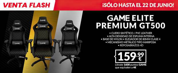 Silla GAME Racing GT500 de oferta en GAME por tiempo limitado