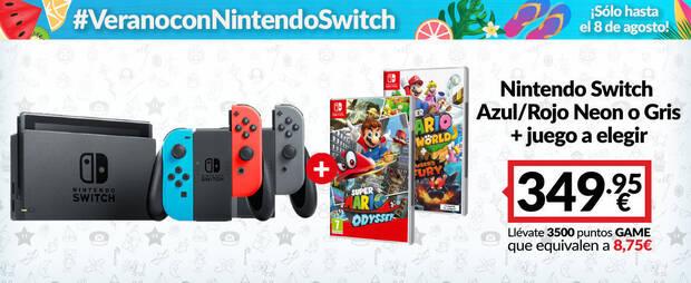 Ofertas GAME de Nintendo Switch de verano