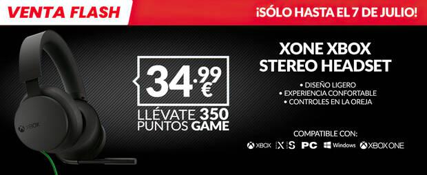 AURICULARES XBOX STEREO HEADSET OFICIAL de oferta en GAME slo hoy por 34,99 euros