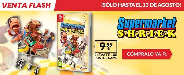 Supermarket Shriek para Switch por 9,99 euros en GAME por tiempo limitado