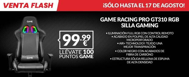 Silla gaming Racing PRO RGB GT310 oferta GAME