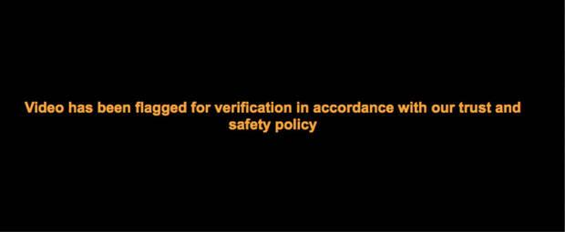 Mensaje de alerta de Pornhub