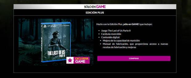 The Last of Us 2 - Edición Estándar Plus (exclusiva GAME) - Precios y contenidos