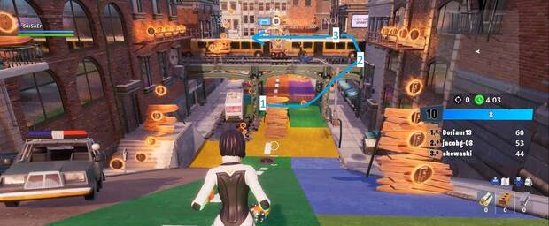 Fortnite - Desafío ALcanza mediante saltos la grúa, el tren elevado o la valla: cómo subir al tren