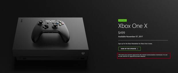 Xbox One X todavía no tiene aprobación para venderse en EE. UU. Imagen 2