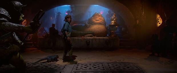 Jabba el Hutt en Star Wars Outlaws.