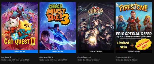 Juegos gratis de Epic Games Store.