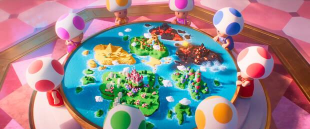 Mapa de reinos en el nuevo triler de la pelcula de Mario.