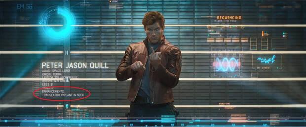 Marvel - Menci�n al implante del traductor de Peter Quill en Guardianes de la Galaxia