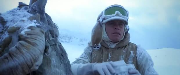 Mark Hamill en El imperio contraataca antes del ataque del Wampa