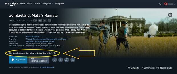 C�mo ver la fecha de disponibilidad de una pel�cula en Amazon Prime Video