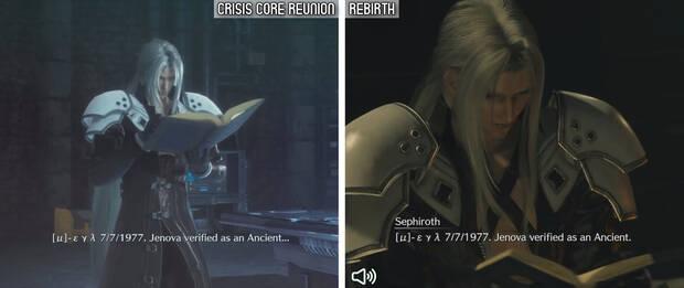 Final Fantasy 7 Rebirth comparativa con Crisis Core remake Reunion as ha mejorado con Unreal Engine