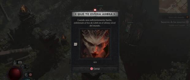 Diablo 4 - Contenidos del endgame: Combate contra Eco de Lilith