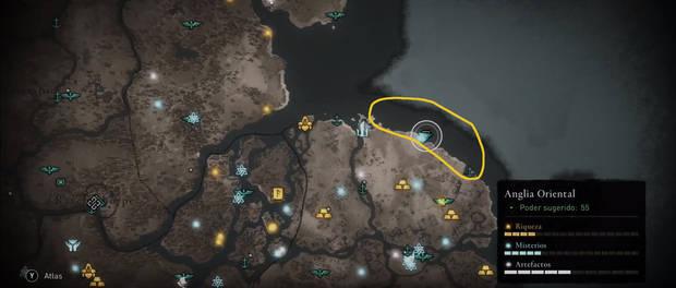 Assassin’s Creed Valhalla - Ubicación de Eglefino