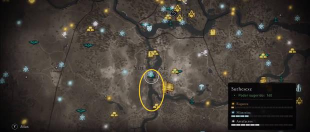 Assassin’s Creed Valhalla - Ubicación de Esturión