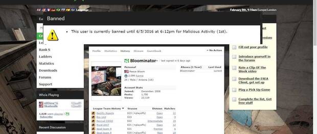 ESEA banea 1.000 aos a un jugador de Counter-Strike por acosar a una menor Imagen 2