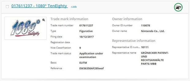 Nintendo registra la marca '1080 Ten Eighty' en Europa Imagen 2