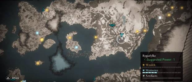 AC Valhalla: Guía de Trofeos / Logros - Ubicación de montaña para obtener El pasatiempo de Skadi