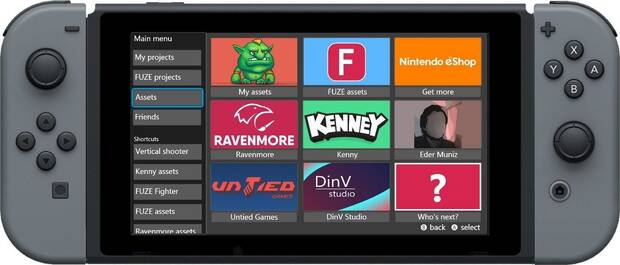 FUZE para Nintendo Switch buscar que programemos nuestros propios juegos Imagen 2