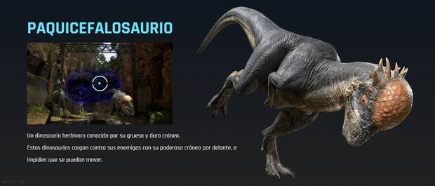 Exoprimal: paquicefalosaurio