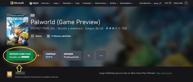 Palworld - Incluido en Game Pass