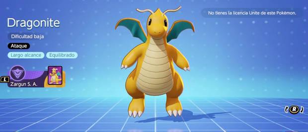 Pokémon Unite - Datos básicos de Dragonite