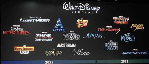 Lista Lanzamientos Disney 2022 y 2023