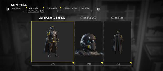 Helldivers 2 - Tipos de armaduras