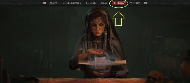 Diablo 4 - Menú para entrar en la tienda