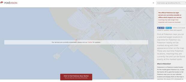 Pokevision y otros servicios de localizacin en tiempo real de Pokmon en Pokmon GO dejan de funcionar Imagen 3