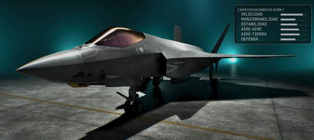 Ace Combat 8: Wings of Theve - Detalles y estad�sticas del avi�n F-35C Lightning II