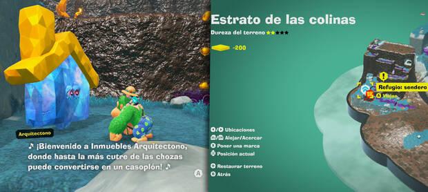 Donkey Kong Bananza - Hacer viajes rápidos a refugios construidos