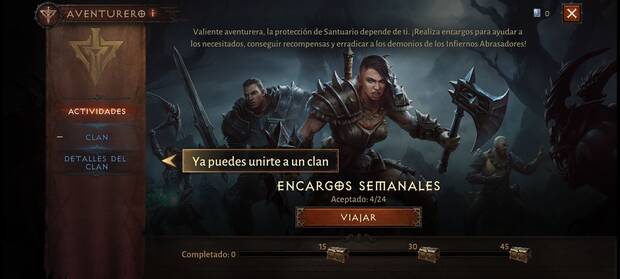 Diablo Immortal - Requisitos para desbloquear los clanes