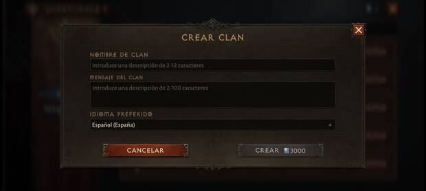 Diablo Immortal - Pasos para crear un clan