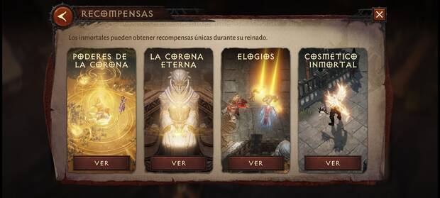 Diablo Immortal - Beneficios y recompensas de los Inmortales