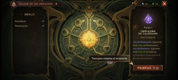 Diablo Immortal - Cómo mejorar los recipientes del Legado de los Horadrim