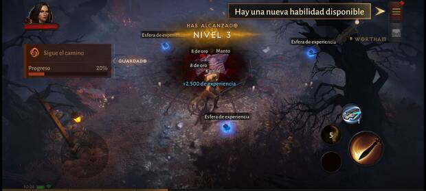Diablo Immortal - Cómo subir rápido de nivel: Recoge orbes de experiencia