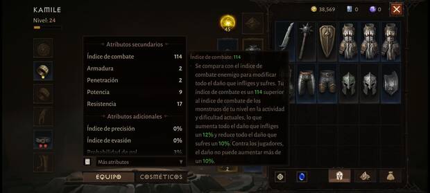 Diablo Immortal - Información ampliada de atributos