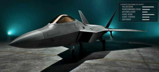 Ace Combat 8: Wings of Theve - Detalles y estad�sticas del avi�n F-22A Raptor