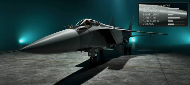 Ace Combat 8: Wings of Theve - Detalles y estad�sticas del avi�n MiG-31B Foxhound
