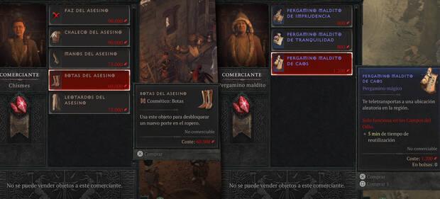 Diablo 4 - Comerciantes especiales de polvo rojo